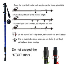 Load image into Gallery viewer, Telescopic Anti Shock Hiking Stick