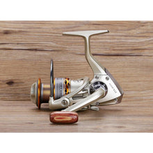 Load image into Gallery viewer, Wooden Handshake Spinning Fishing Reel
