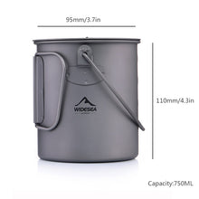 Load image into Gallery viewer, Titanium Water Mug Cup With Lid Foldable Handle